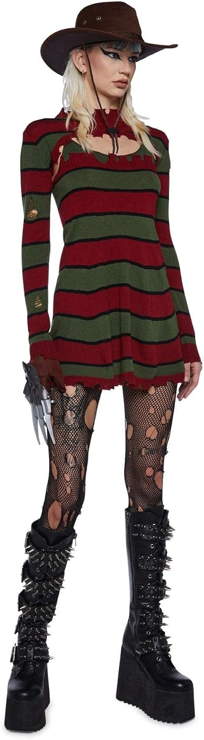 image:imageDolls Kill Striped Slasher Costume Scary Freddy Street Outfit by Trickz N Treatz