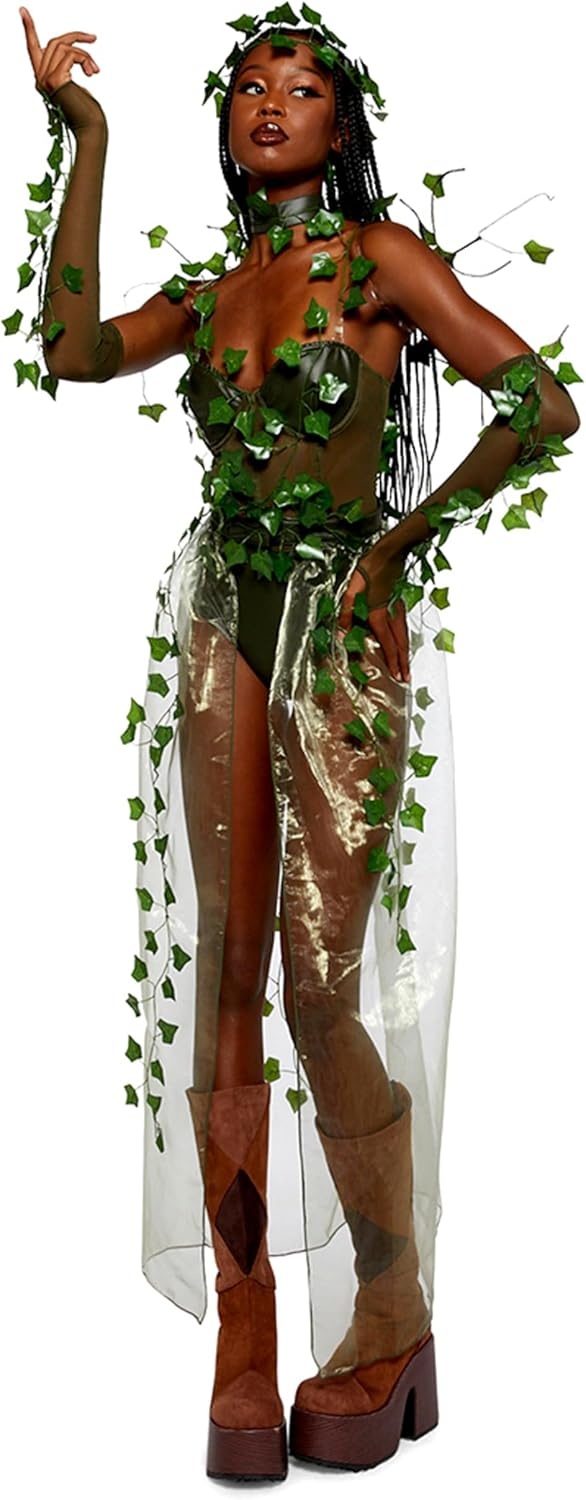 image:imageDolls Kill Wood Nymph Inspired Costume Green Ivy Poison Outfit by Trickz N Treatz