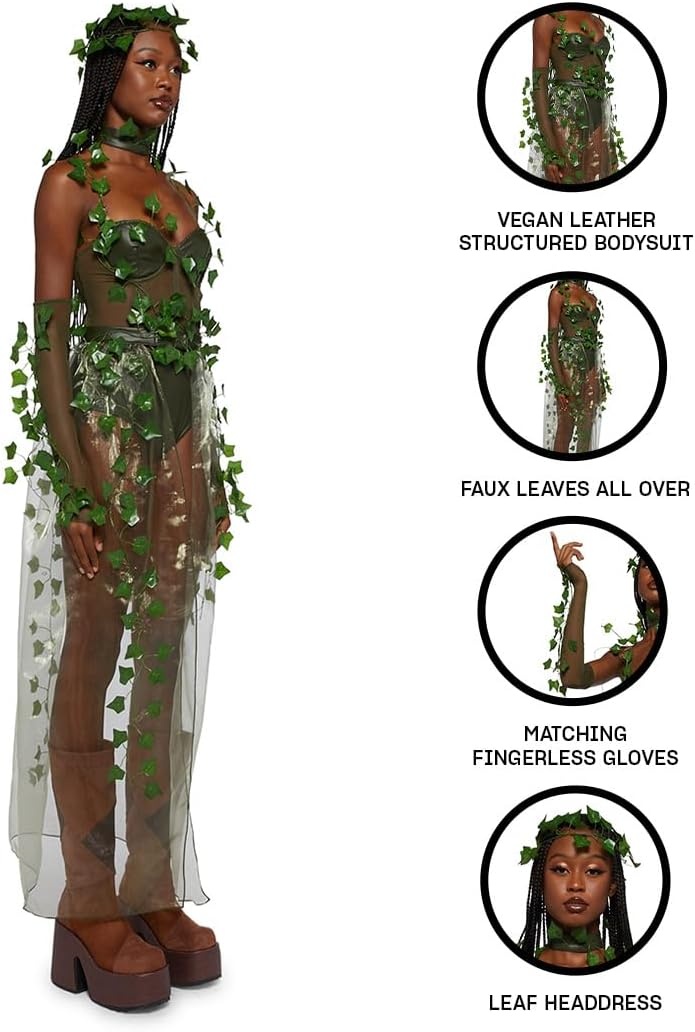 image:imageDolls Kill Wood Nymph Inspired Costume Green Ivy Poison Outfit by Trickz N Treatz