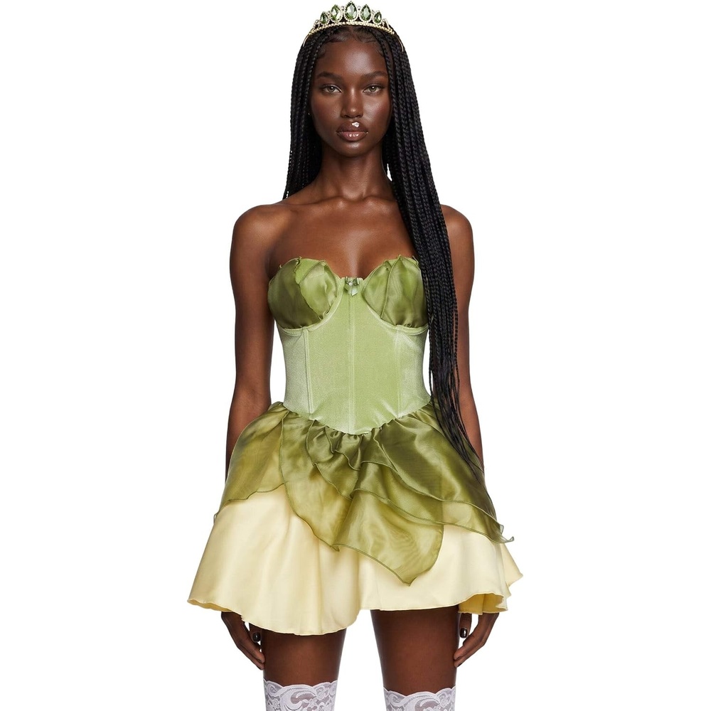 image:imageDolls Kill Enchanting Princess Costume Satin Velvet Dress with Tiara by Trickz N Treatz