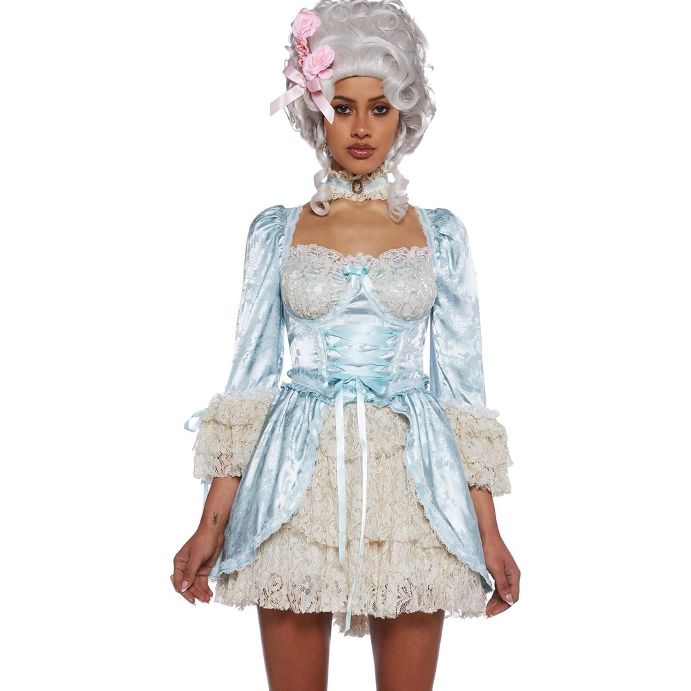 image:imageDolls Kill Marie Antoinette Halloween Costume for Women French Cake Queen Renaissance Trickz N TreatzLight Blue