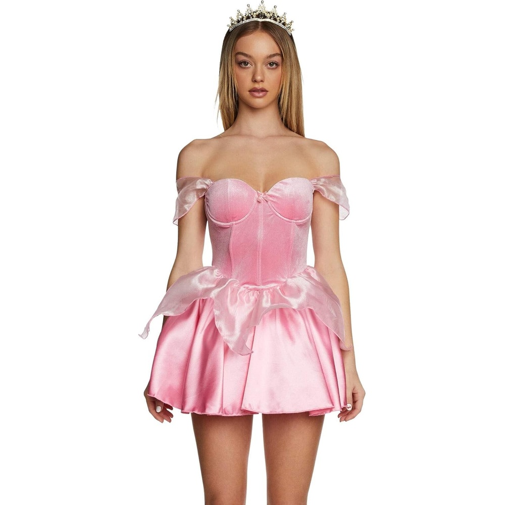 image:imageDolls Kill Sleeping Princess Aurora Costume for Women Tiara and Velvet Dress by Trickz N Treatz