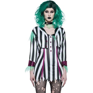 Dolls Kill BetelJuice Black & White Striped Costume – Undead Ghost Outfit by Trickz N’ Treatz