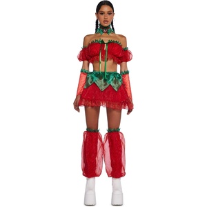 Dolls Kill Kawaii Strawberry Costume – Sheer Mesh Outfit by Trickz N’ Treatz