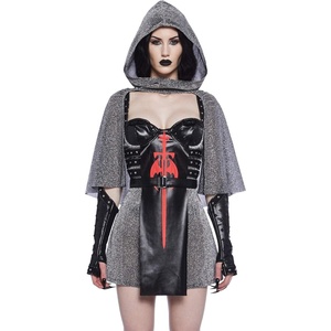 Dolls Kill Medieval Knight Womens Costume – Renaissance Outfit by Trickz N’ Treatz(Black)