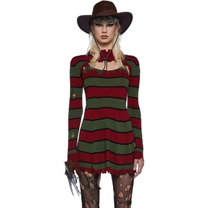 Dolls Kill Striped Slasher Costume – Scary Freddy Street Outfit by Trickz N’ Treatz